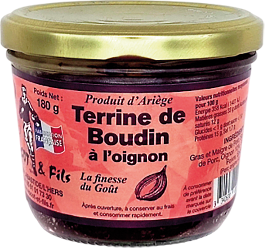 TERRINE DE BOUDIN À L’OIGNON