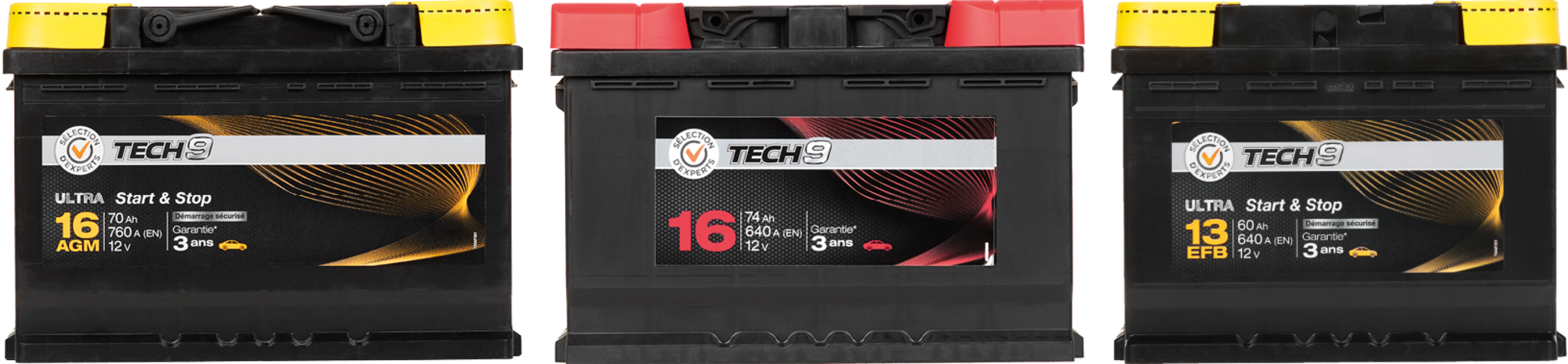 SUR LES BATTERIES AUTO PRÉSENTES EN MAGASIN DE LA GAMME "TECH9"