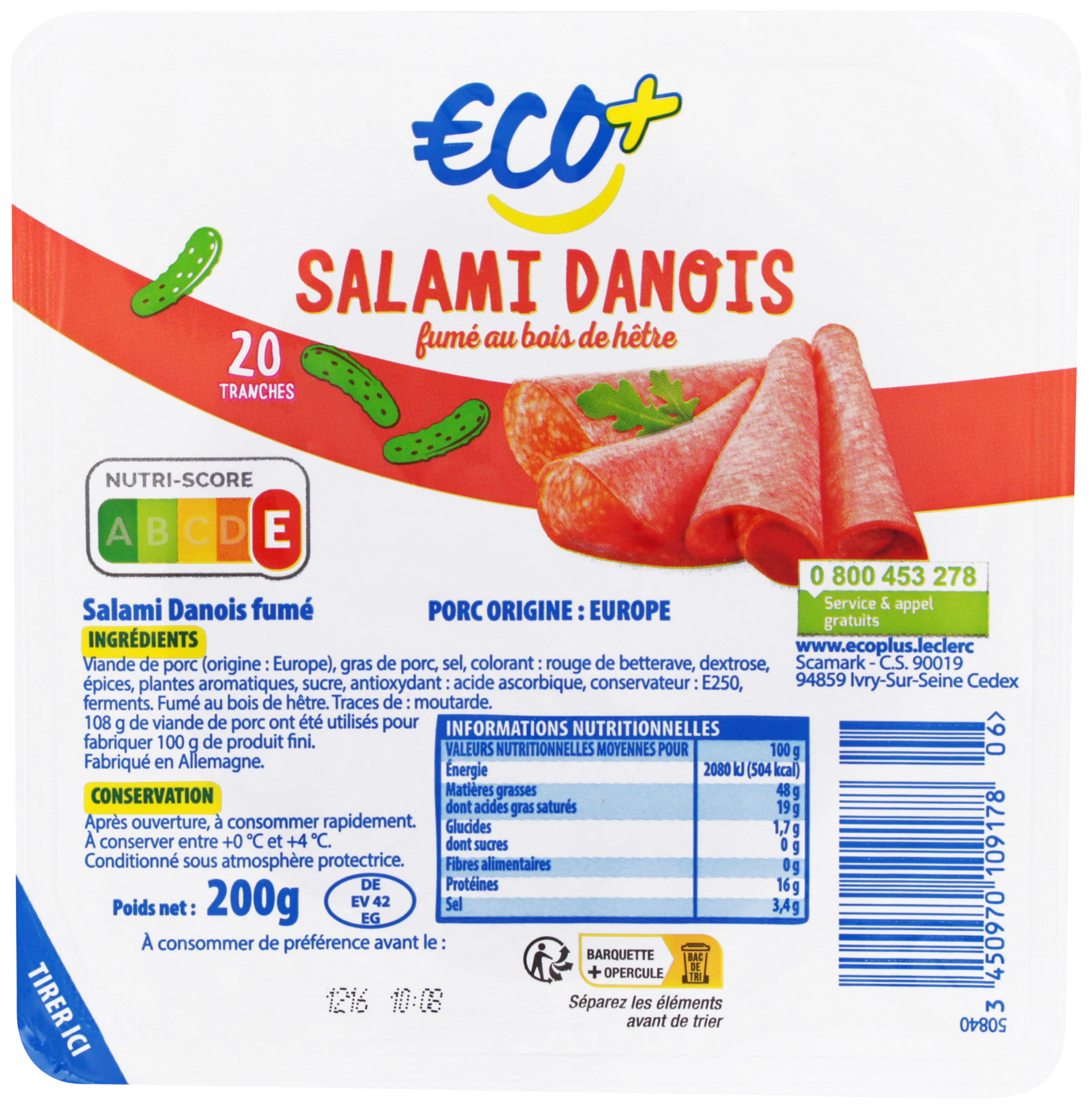 SALAMI DANOIS FUMÉ 