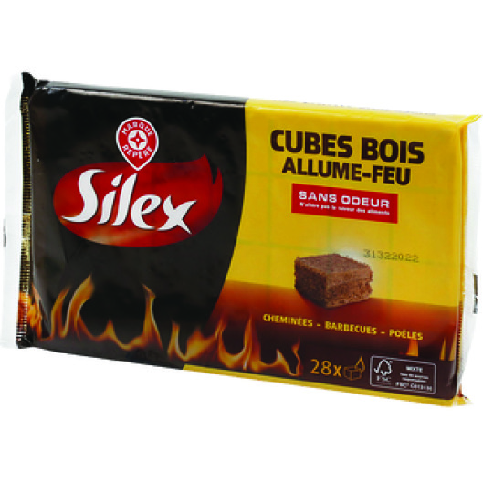 ALLUME-FEU CUBES BOIS X28