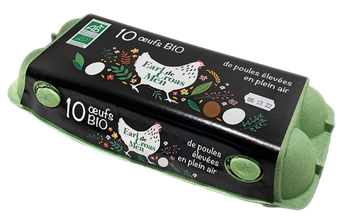 10 ŒUFS BIO DE POULES ÉLEVÉES EN PLEIN AIR