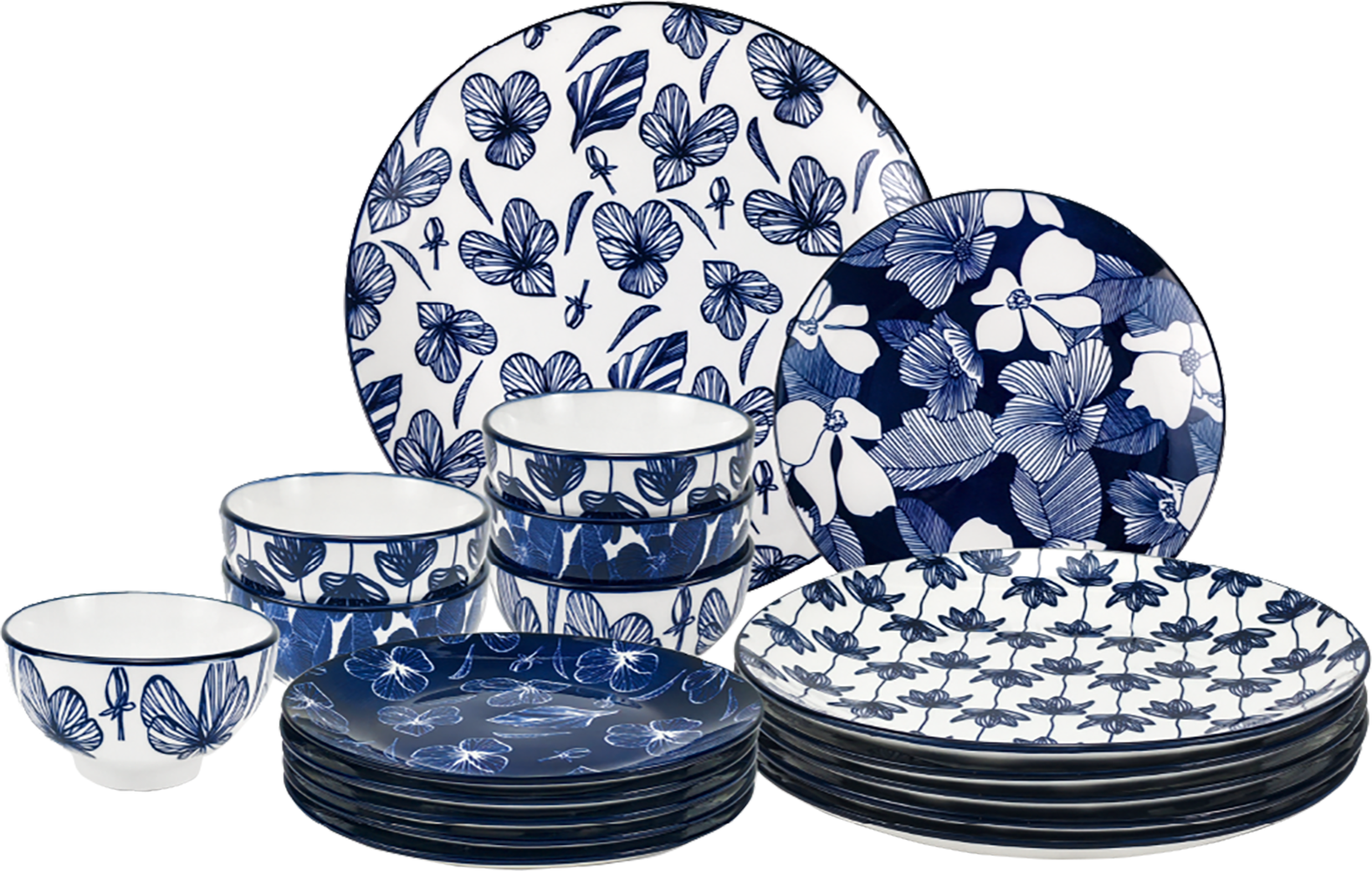 SERVICE DE TABLE 18 PIÈCES
MIX AND MATCH BLEU -
COLLECTION ADELE