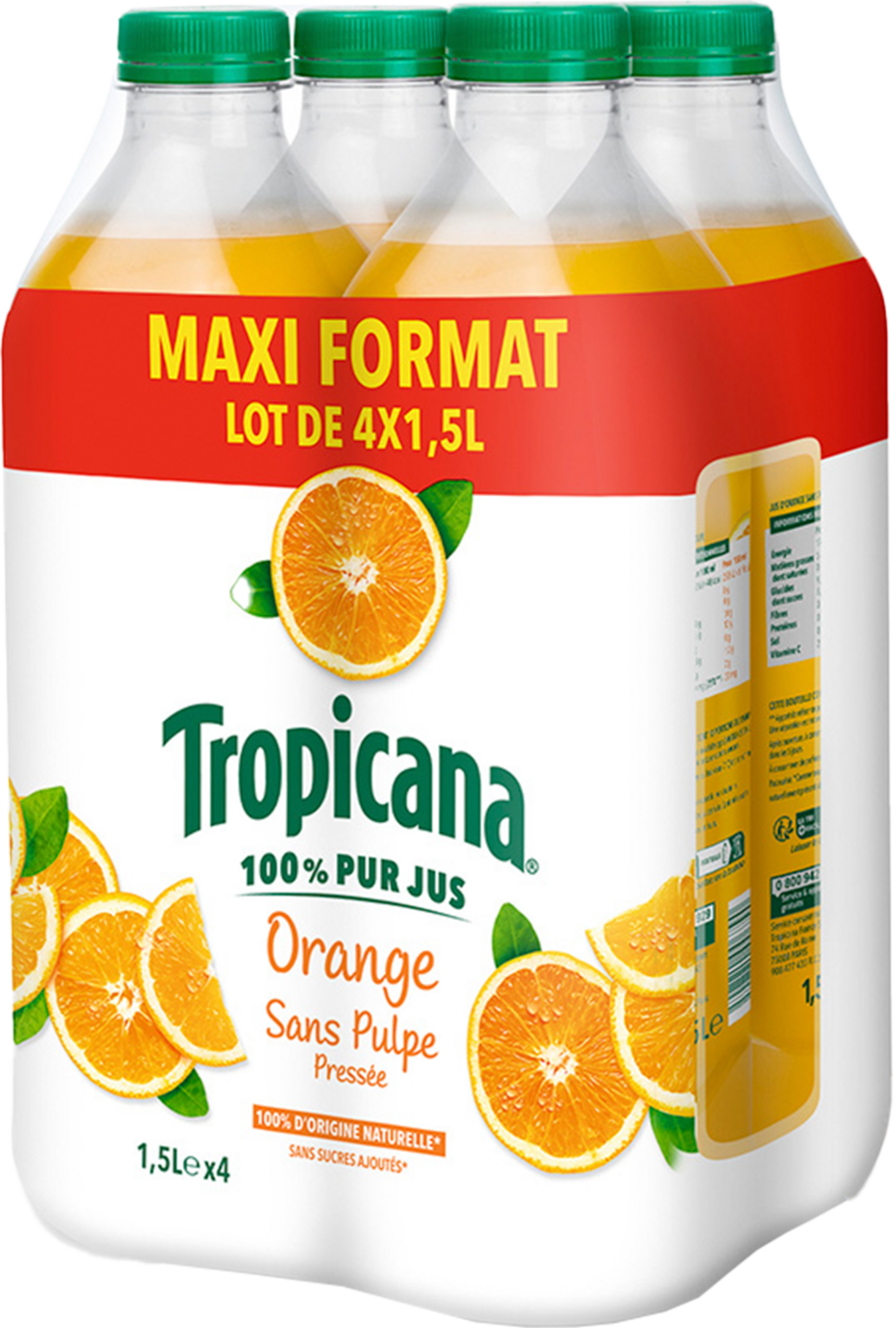 PUR JUS D'ORANGE SANS PULPE