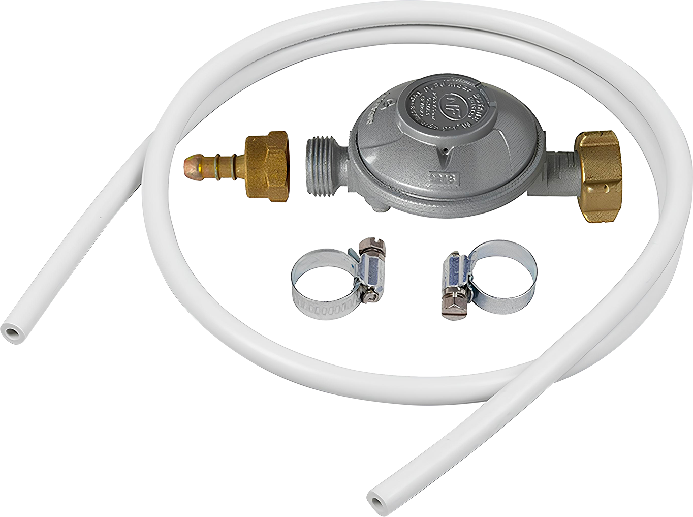 KIT BUTANE AVEC DÉTENDEUR + TUBE + COLLIER NF