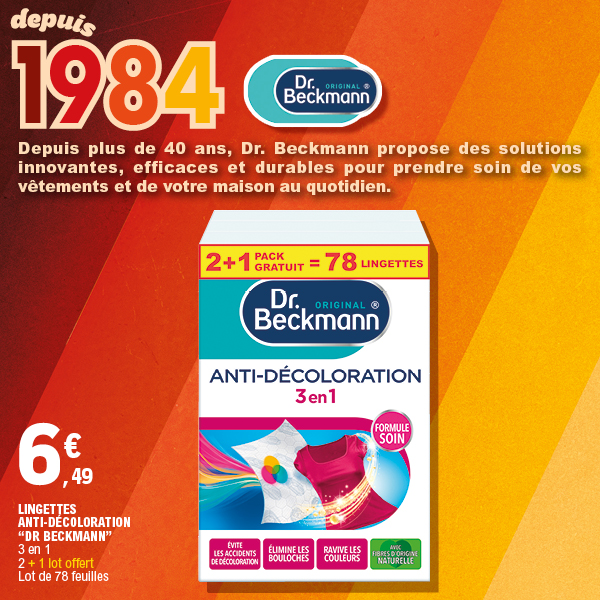 LINGETTES ANTI-DÉCOLORATION