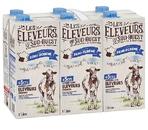 LAIT DEMI-ÉCRÉMÉ Les éleveurs du Sud-Ouest*