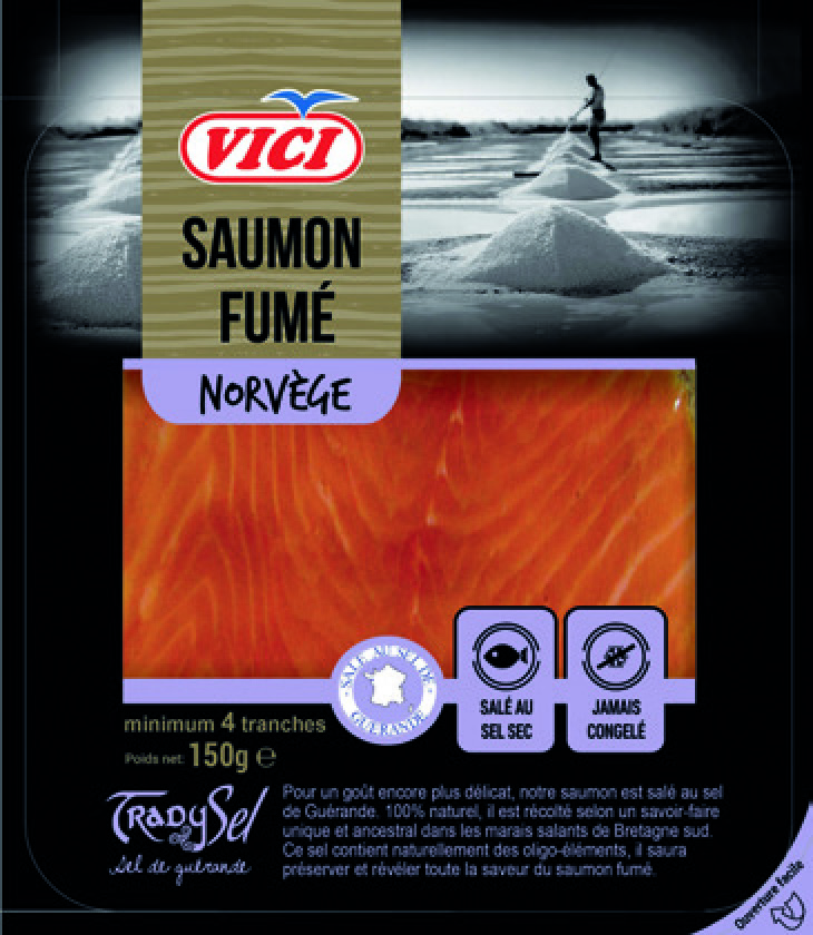 SAUMON FUMÉ NORVÈGE SALÉ AU SEL DE GUÉRANDE