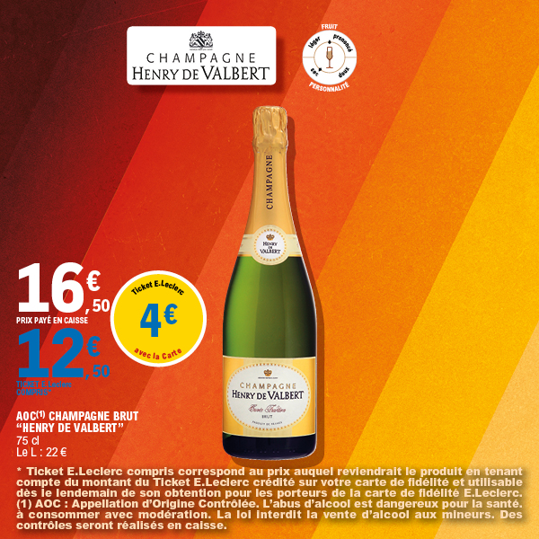 AOC(1) CHAMPAGNE BRUT