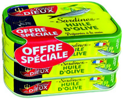 SARDINES À L’HUILE D’OLIVE OFFRE SPÉCIALE