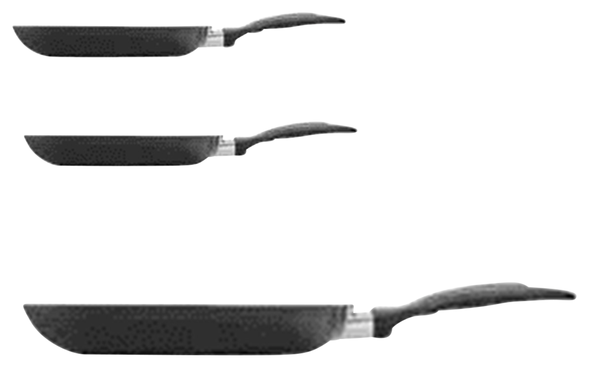 LOT DE 3 POÊLES NOIRES