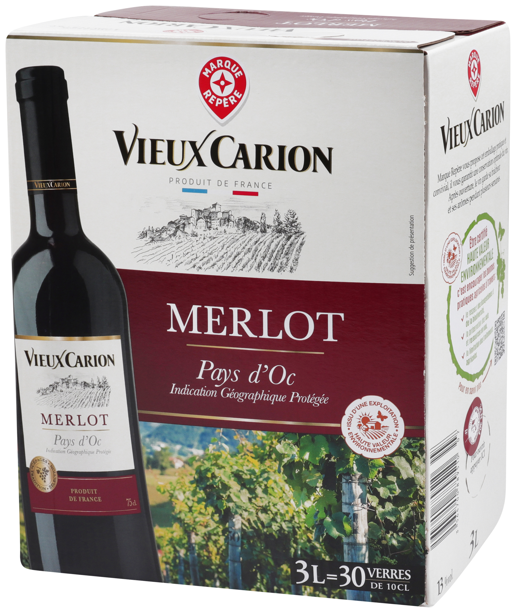 IGP PAYS D'OC MERLOT ROUGE 