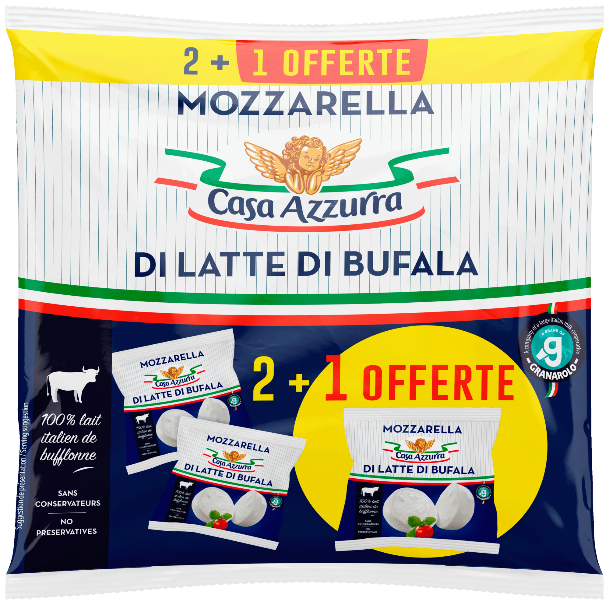Mozzarella di Latte di Bufala 25% Mat.Gr.