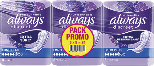 SERVIETTES FUITES URINAIRES LONG PLUS