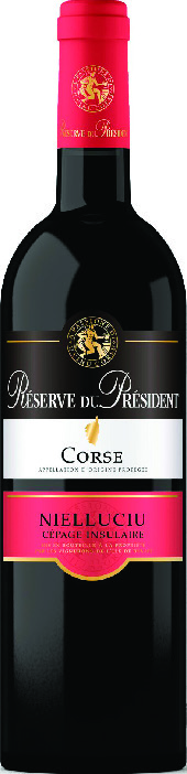 A.O.P(1) CORSE(2) RÉSERVE DU PRÉSIDENT NIELLUCCIU CÉPAGE INSULAIRE