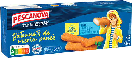 BÂTONNETS DE MERLU PANÉS SURGELÉS