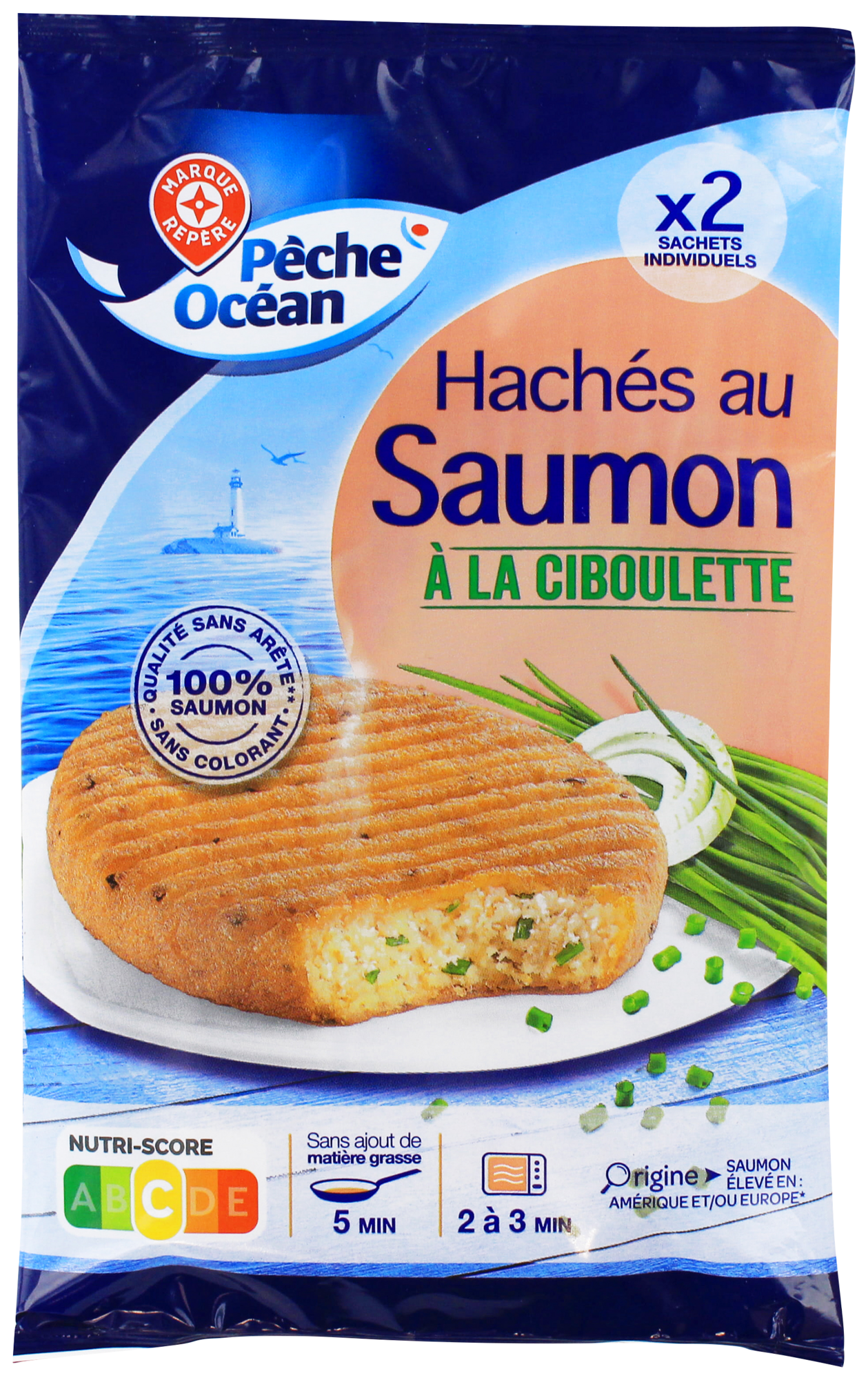 2 HACHÉS AU SAUMON À LA CIBOULETTE