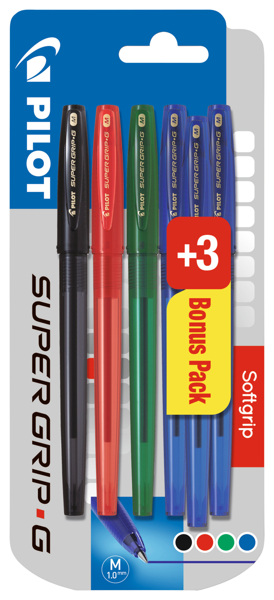 6 STYLOS BILLE "SUPERGRIP.G"