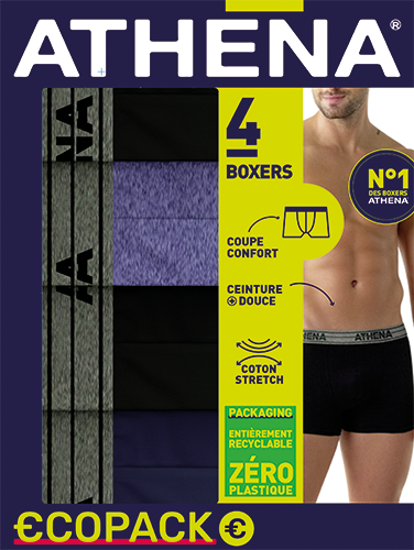 LOT DE 4 BOXERS HOMME