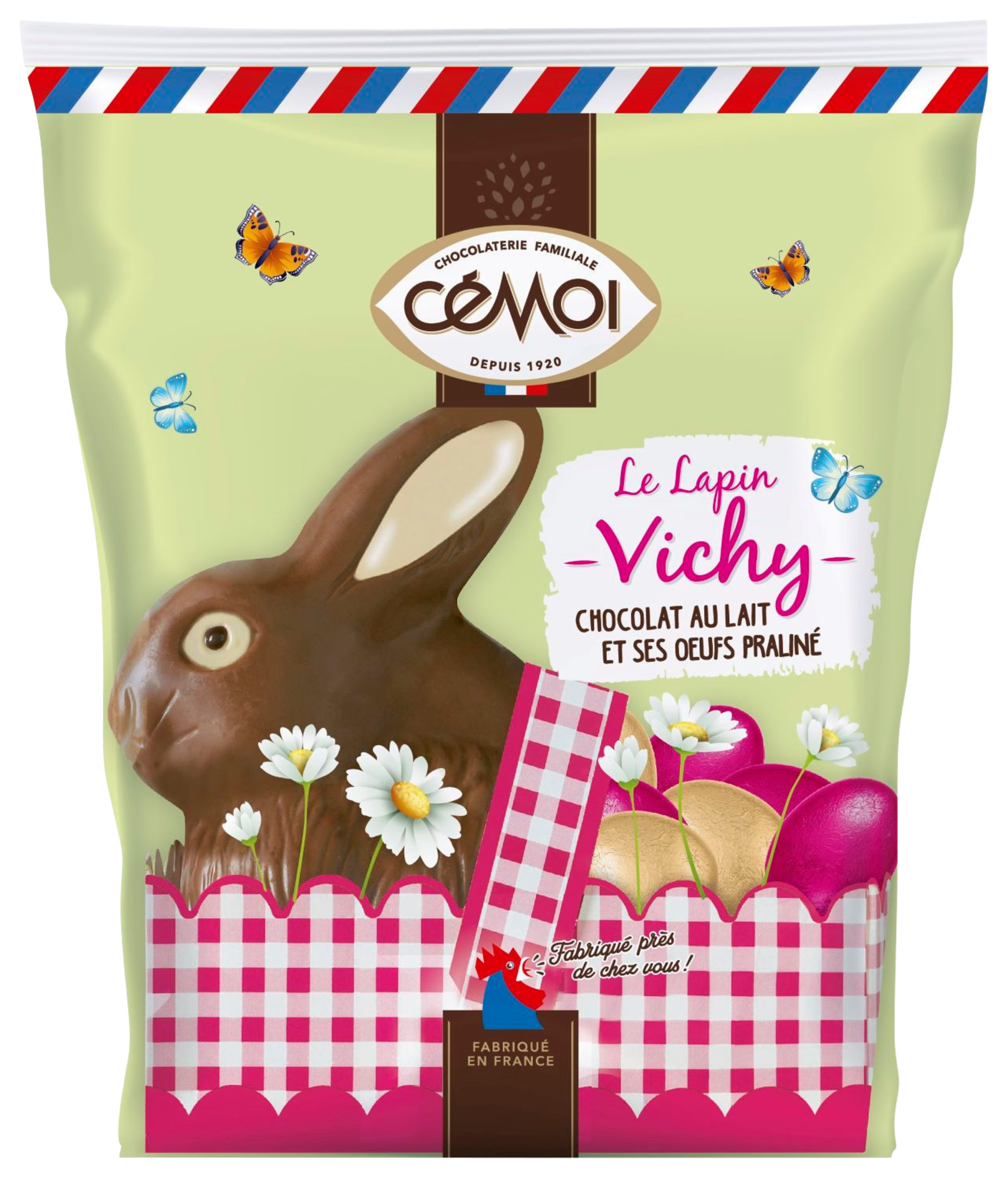 MOULAGE VICHY EN CHOCOLAT AU LAIT ET SES OEUFS PRALINÉS