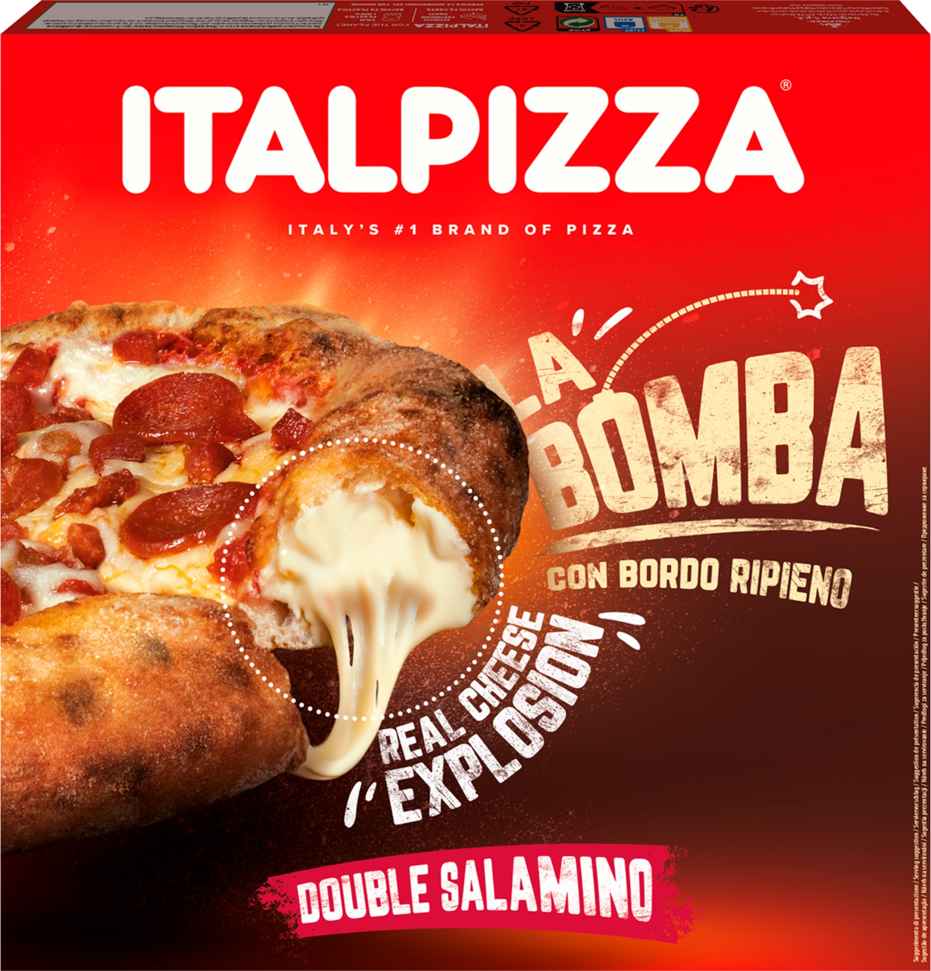 Pizza la bomba double salamino surgelée
"ITALPIZZA"