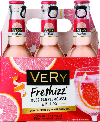 BOISSON À BASE DE VIN ROSÉ PAMPLEMOUSSE & BULLES VERY FRESHIZZ’