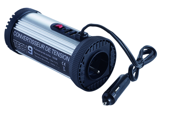 CONVERTISSEUR DE TENSION 12V/230V - 150 WATTS