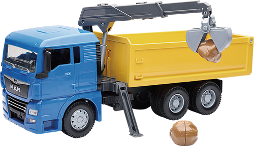 CAMION MAN TGX GRANITE AVEC BENNE + GRUE 1/18°