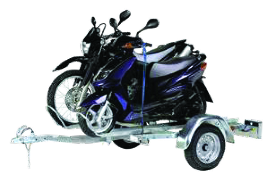 REMORQUE PORTE MOTOS 2 RAILS