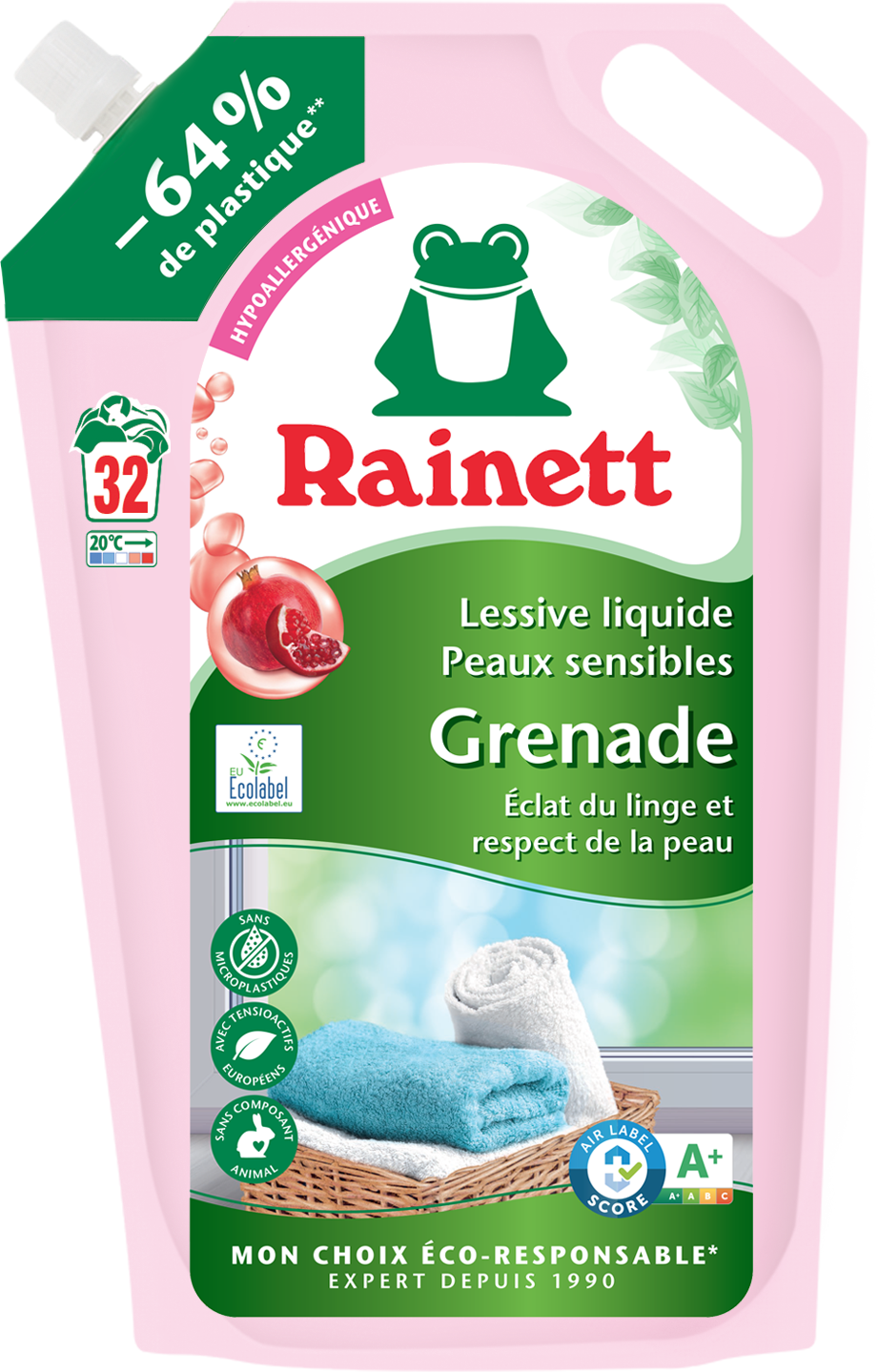 RECHARGE DE LESSIVE LIQUIDE
PEAUX SENSIBLES ECOLABEL