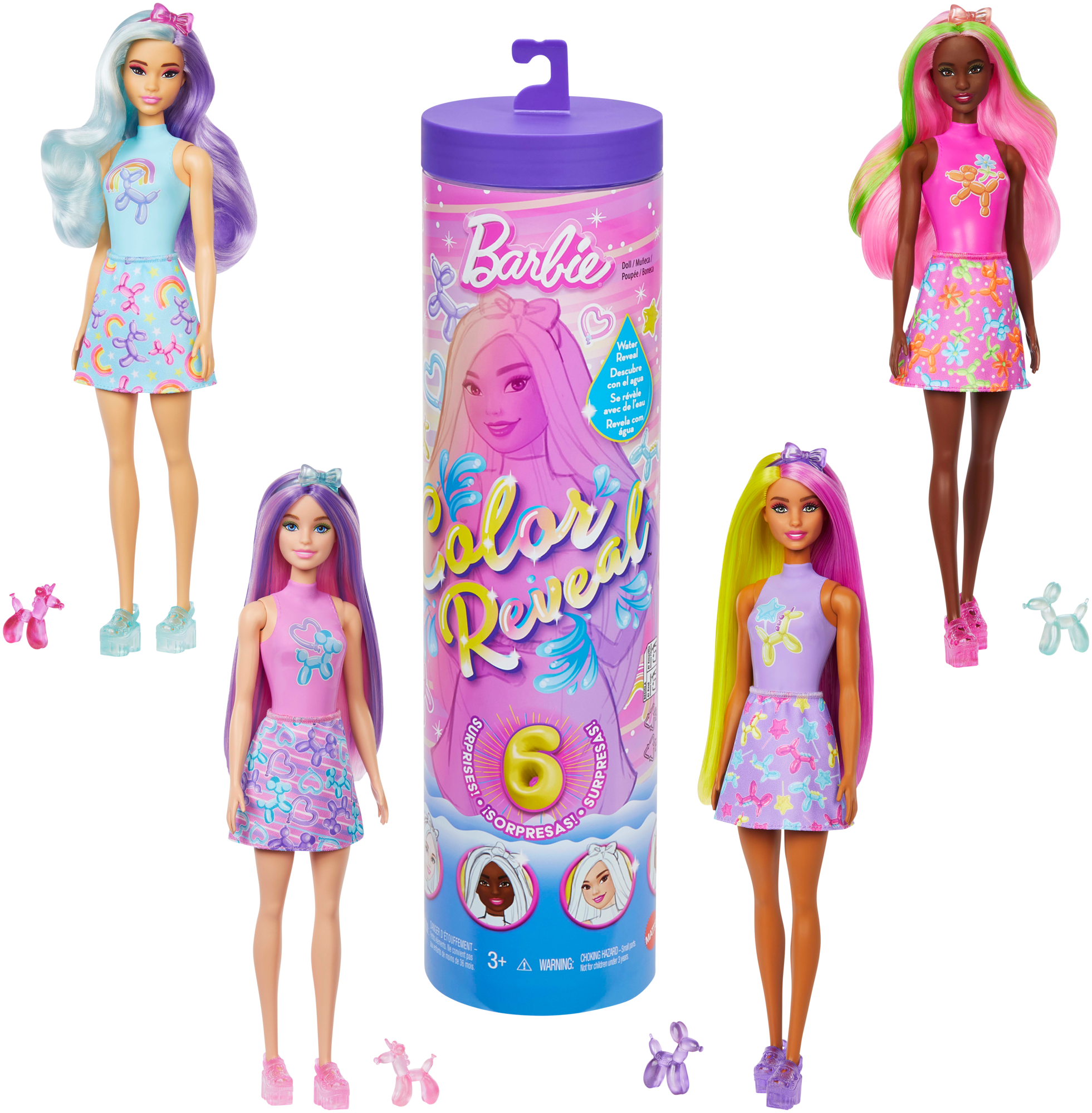 Barbie color reveal Ballons