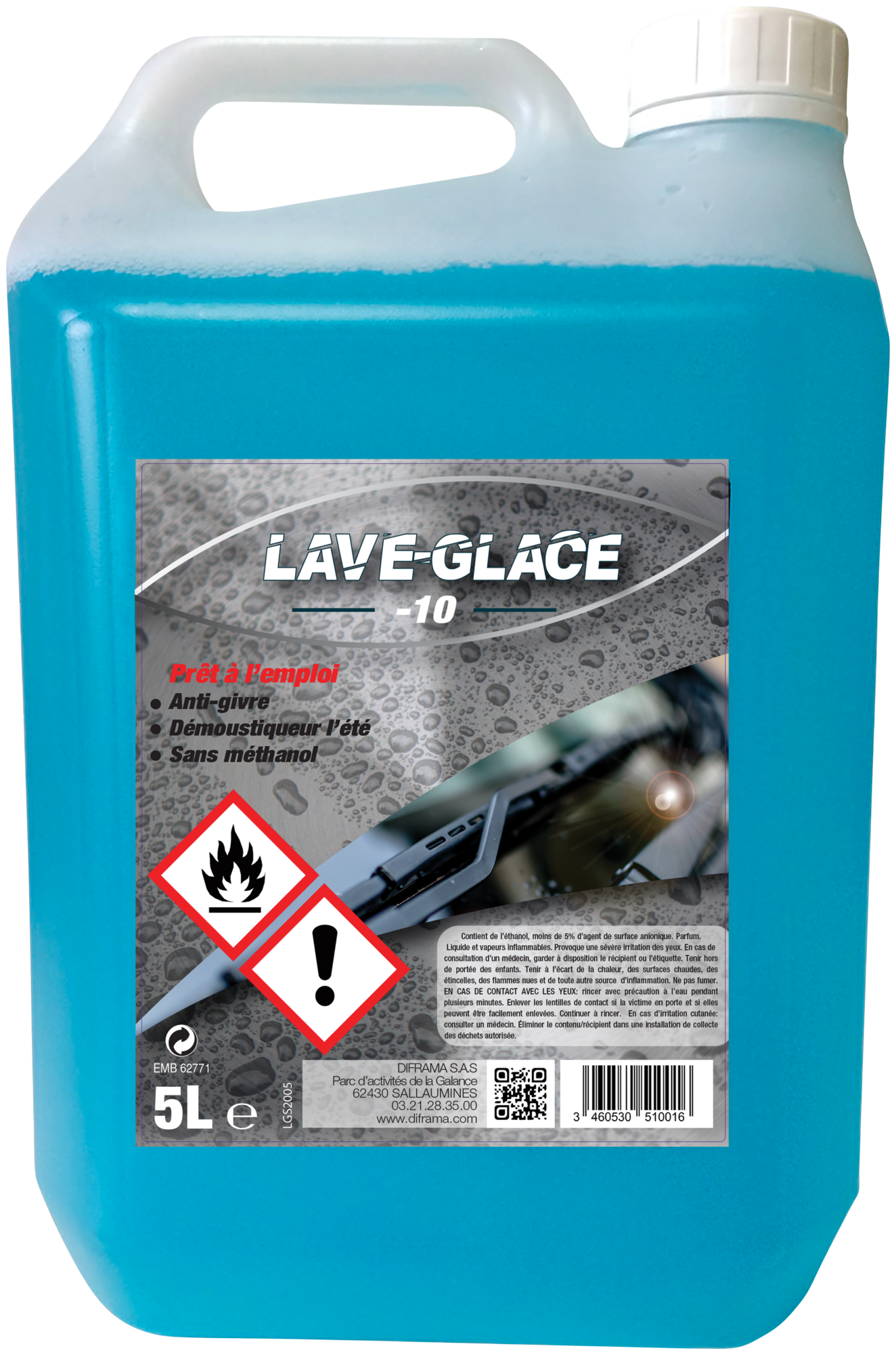 LAVE-GLACE DÉMOUSTIQUANT