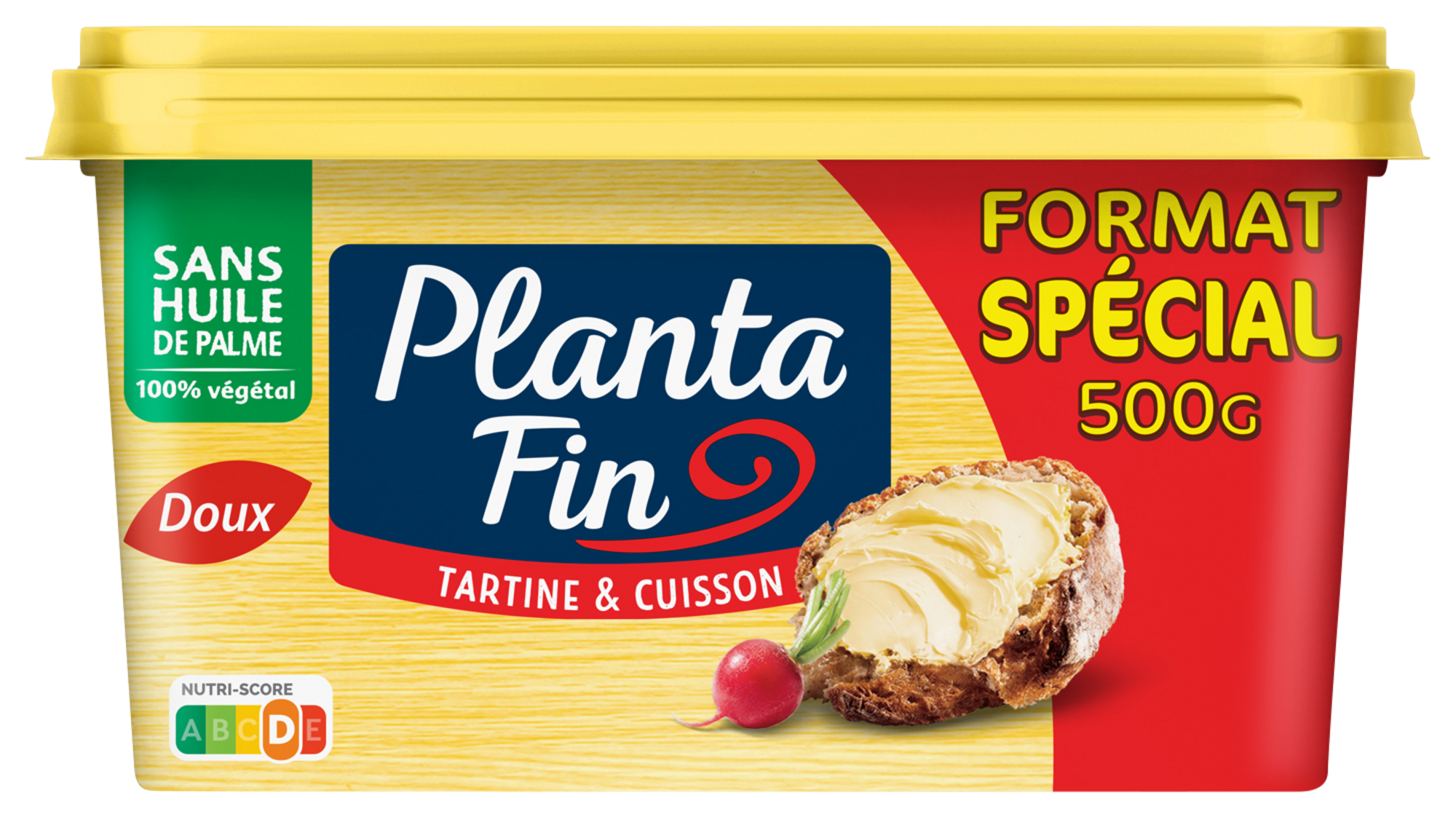 Planta fin tartine & cuisson doux 59% Mat. Gr. sans huile de palme format spécial 