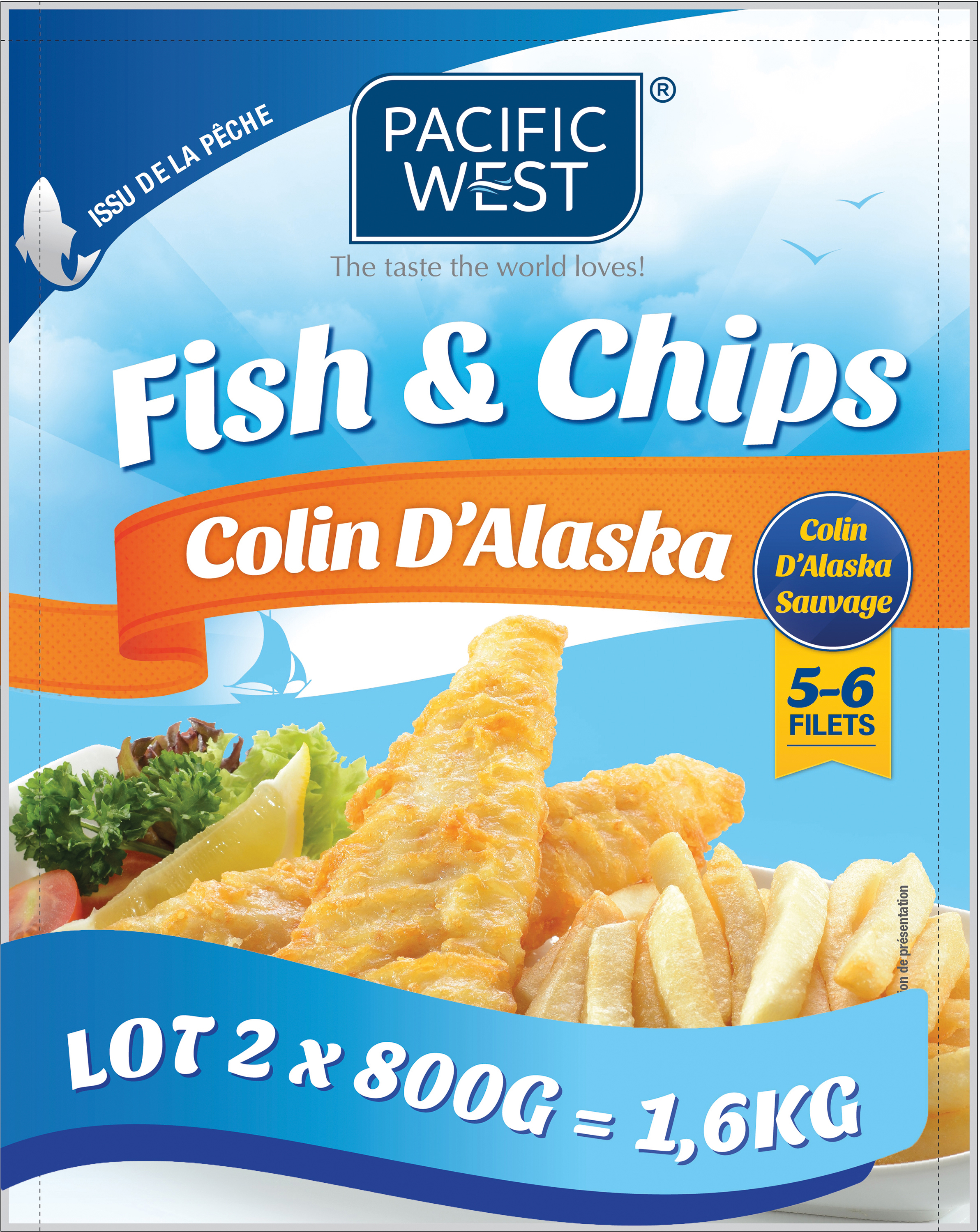 FISH & CHIPS COLIN D’ALASKA SURGELÉ