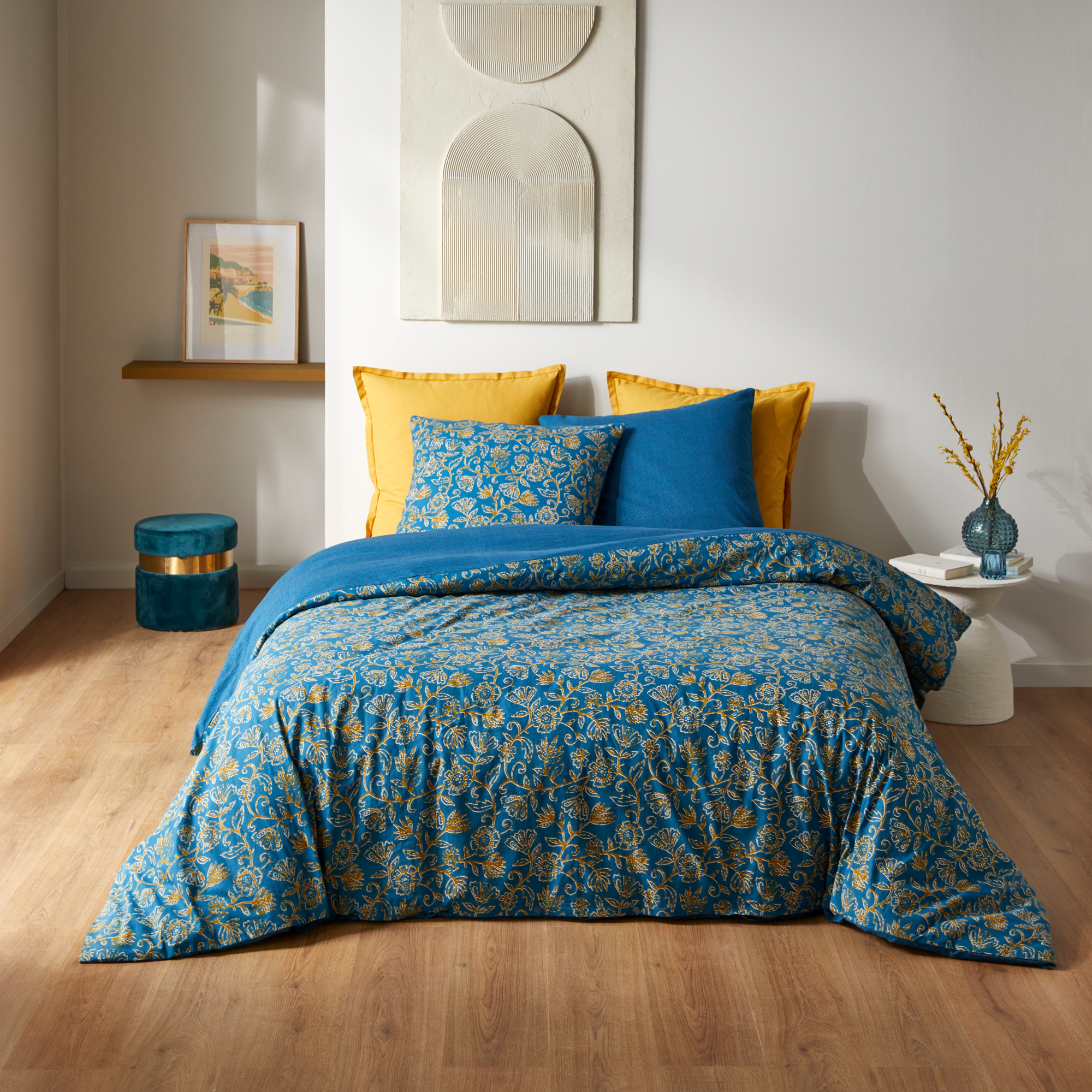 PARURE HOUSSE DE COUETTE 200X200 CM + 2 TAIES D'OREILLER 63X63 CM