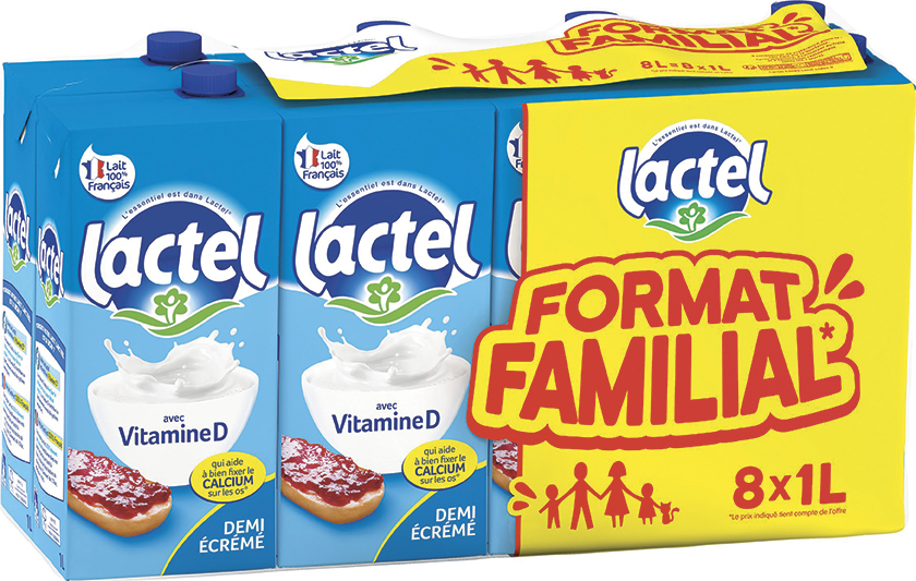 LAIT DEMI-ÉCRÉMÉ FORMAT FAMILIAL