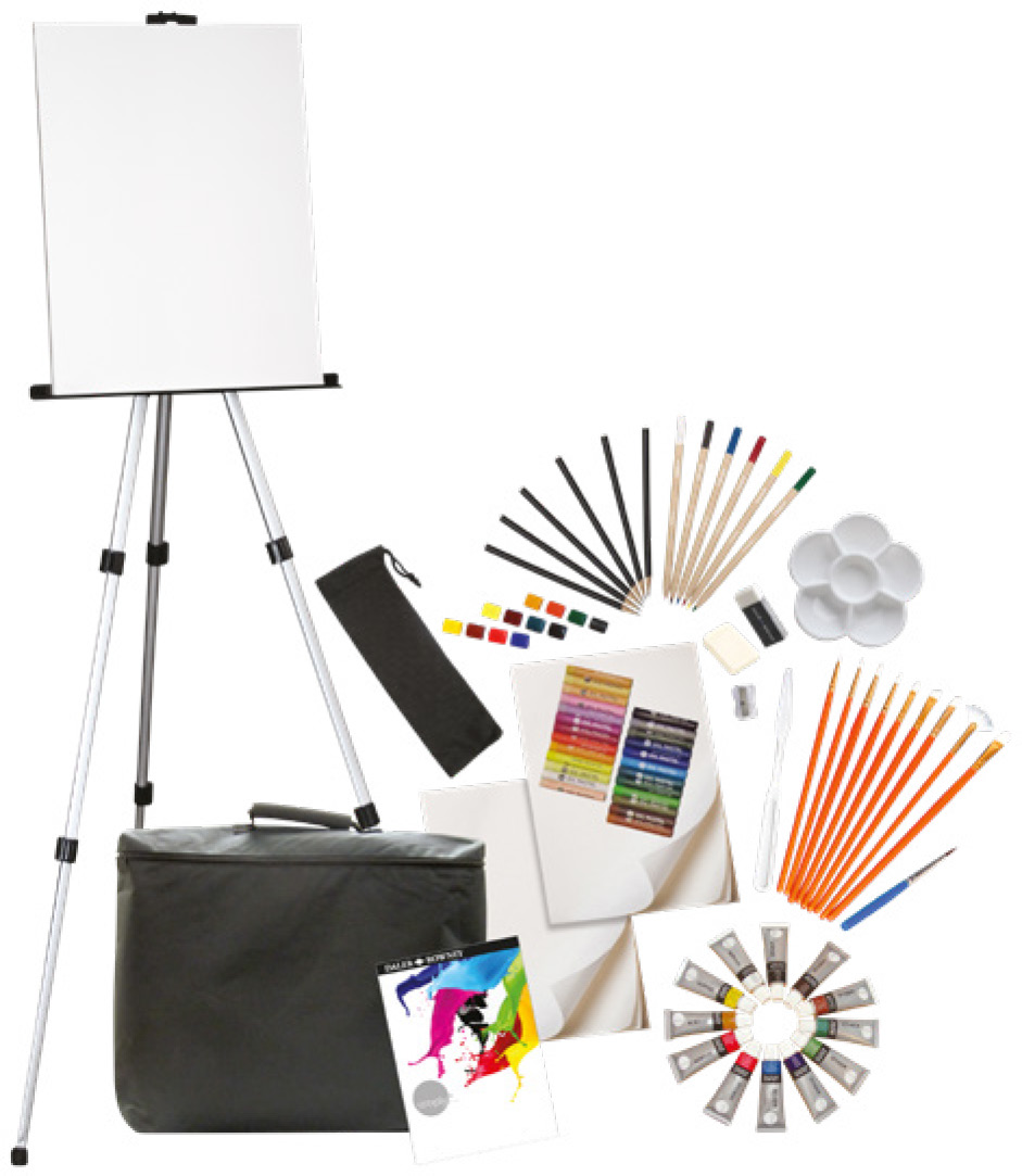 SET D'ART COMPLET AVEC CHEVALET