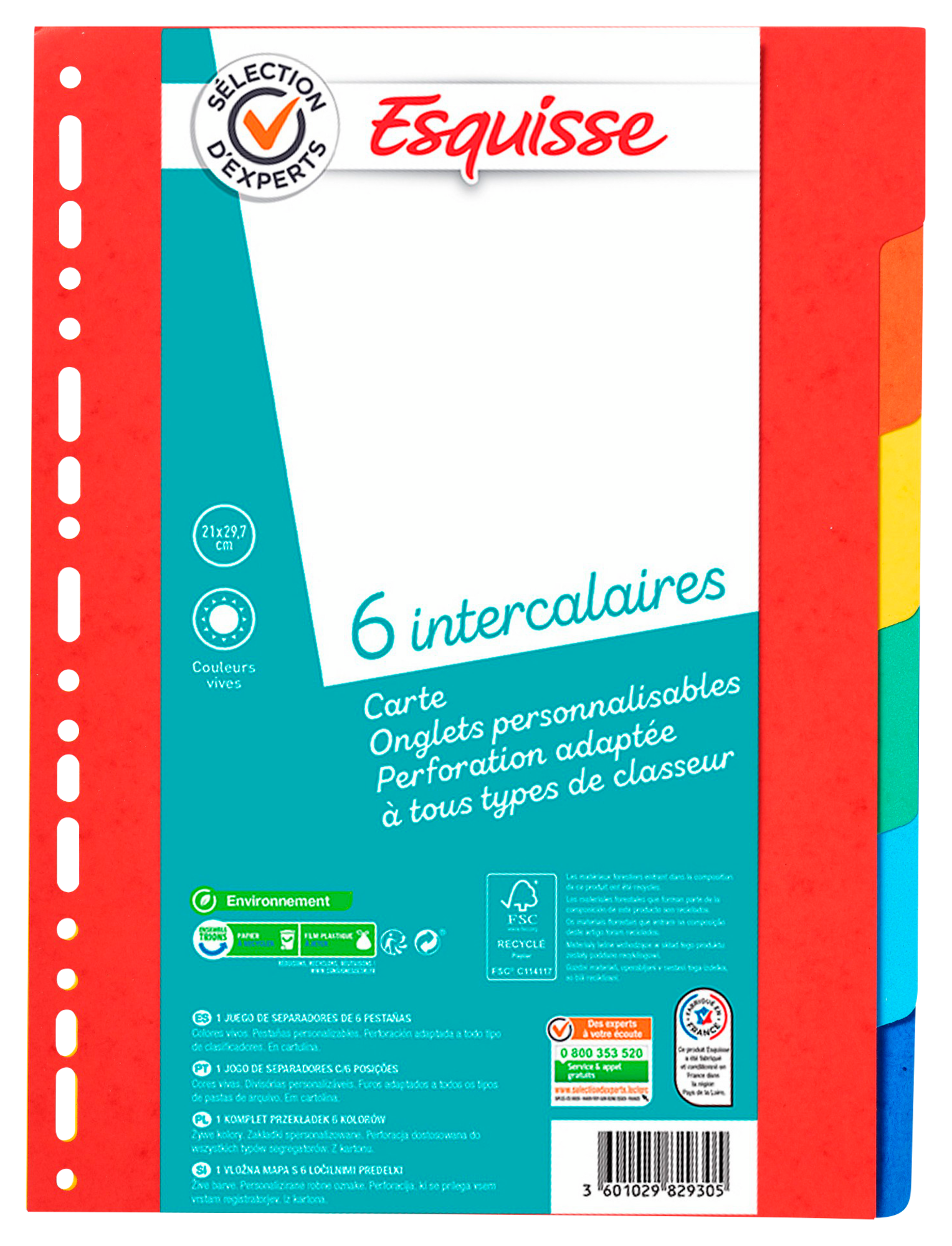 6 intercalaires