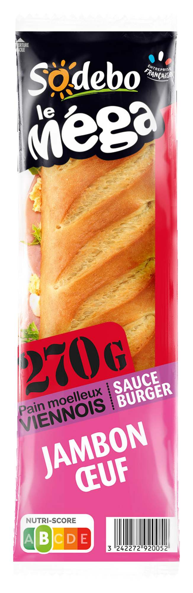 Sandwich Le Méga Jambon Oeuf