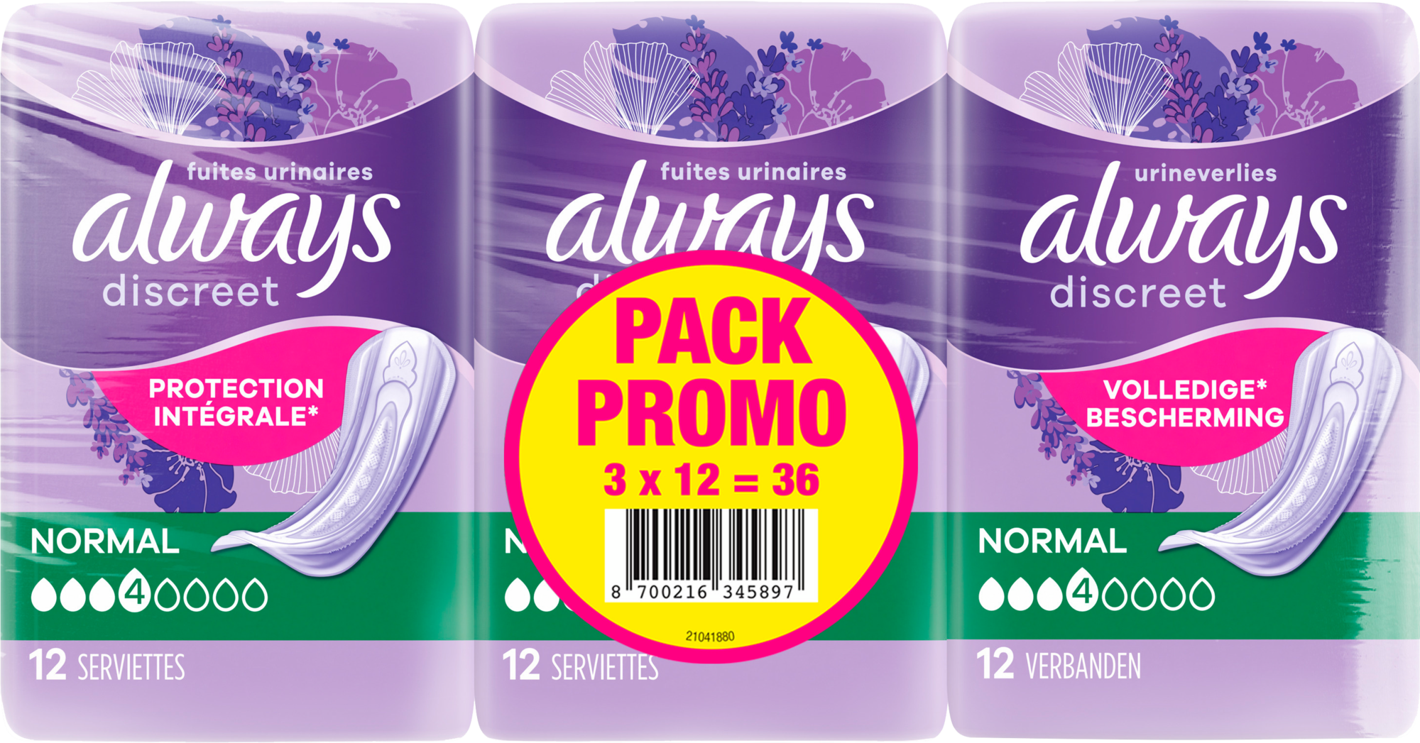 SERVIETTES INCONTINENCE