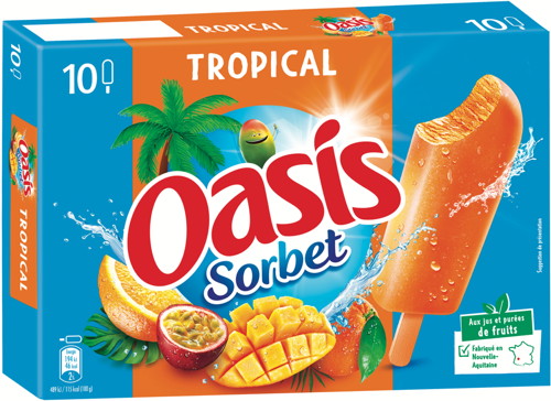 10 BÂTONNETS GOÛT TROPICAL SURGELÉS