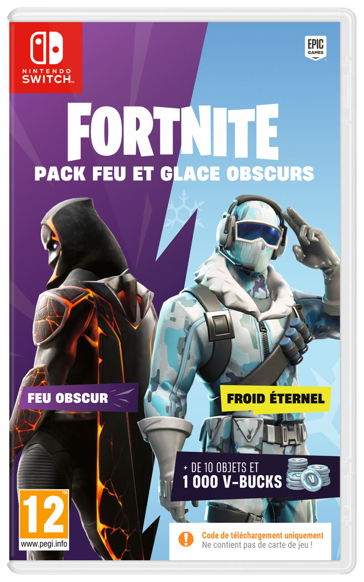 FORTNITE PACK FEU ET GLACE OBSCURS SWITCH