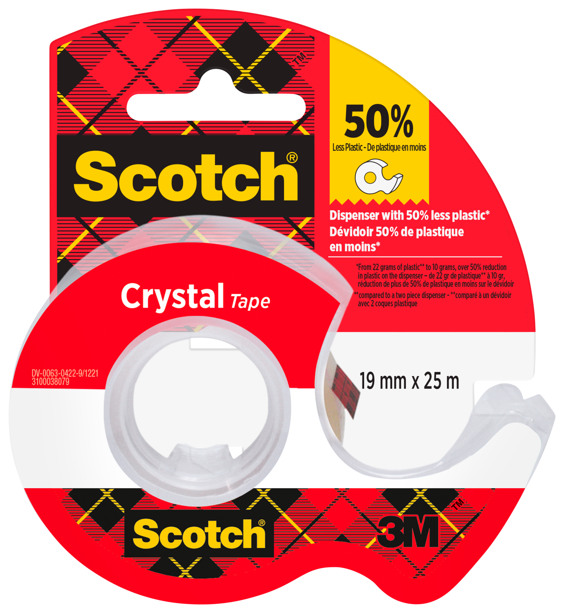 Ruban adhésif avec dévidoir "Crystal" ou "Magic"