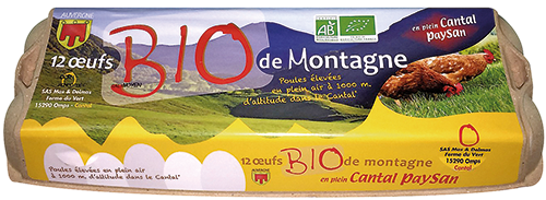 12 ŒUFS BIO DE MONTAGNE