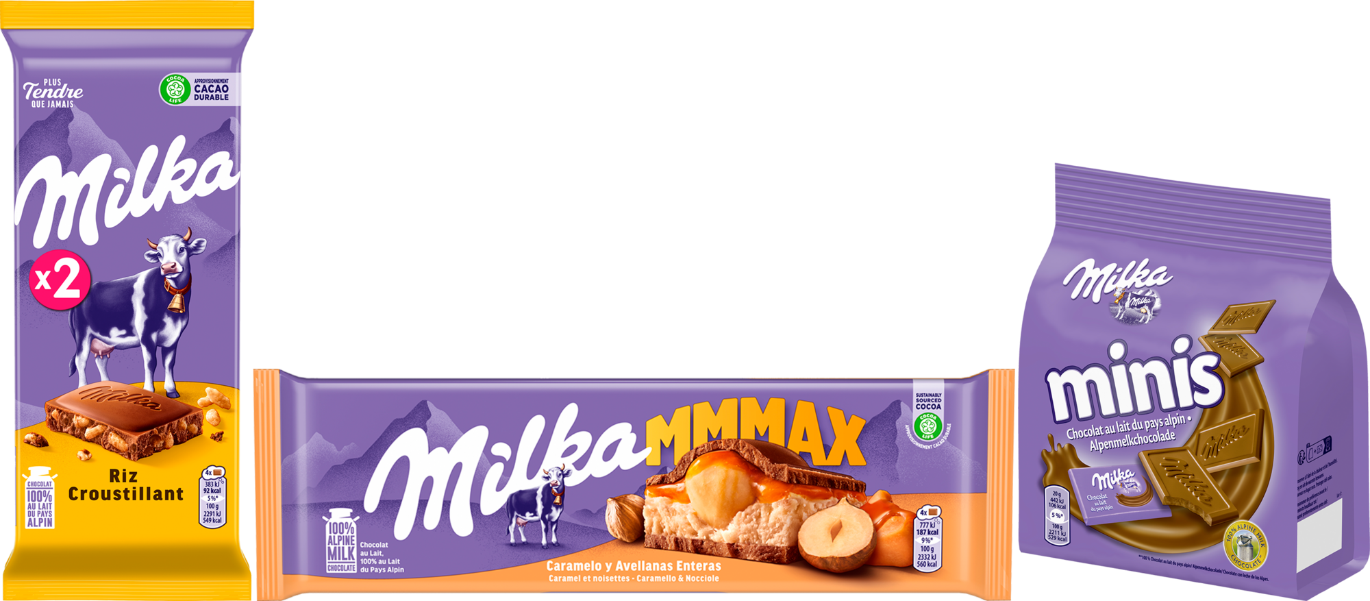 SUR LES PRODUITS PRÉSENTS EN MAGASIN DE LA GAMME TABLETTES "MILKA"