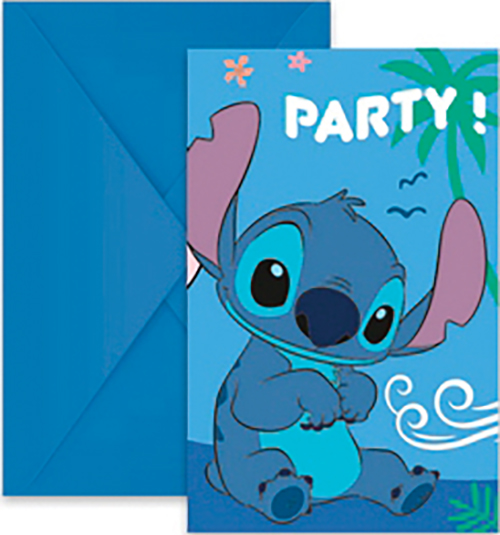 6 CARTES D'INVITATION AVEC EnveloppeS
LICENCE STITCH & ANGEL