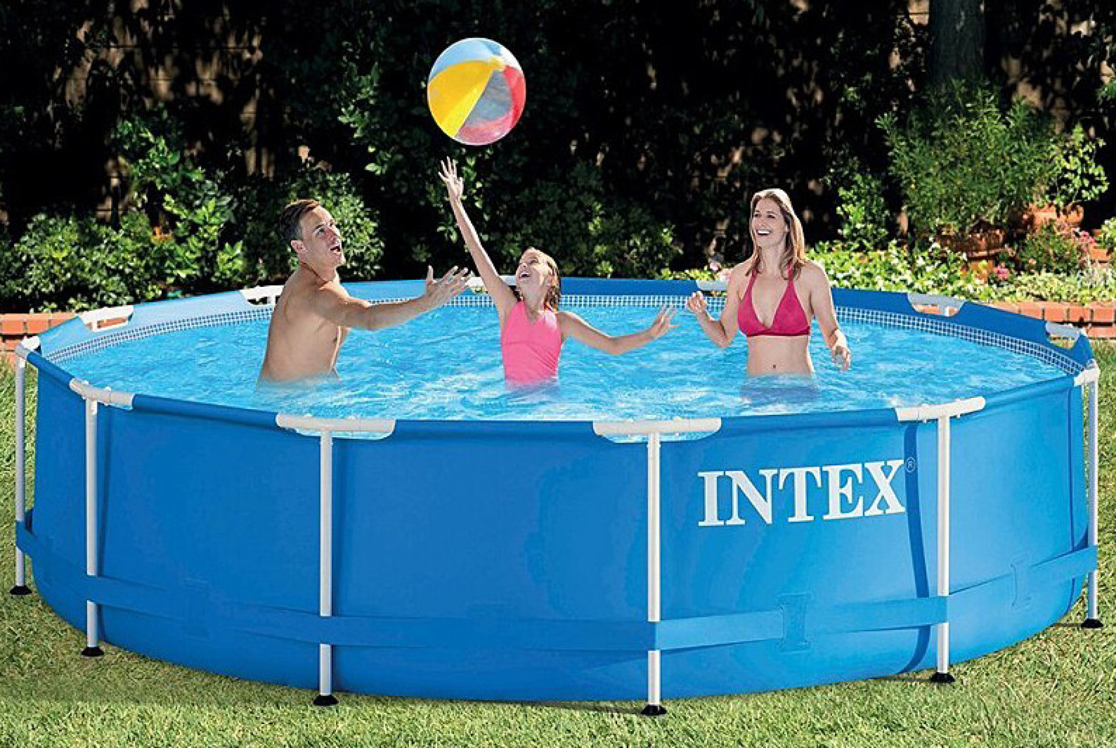 PISCINE TUBULAIRE RONDE BLEUE 366 X 76 CM