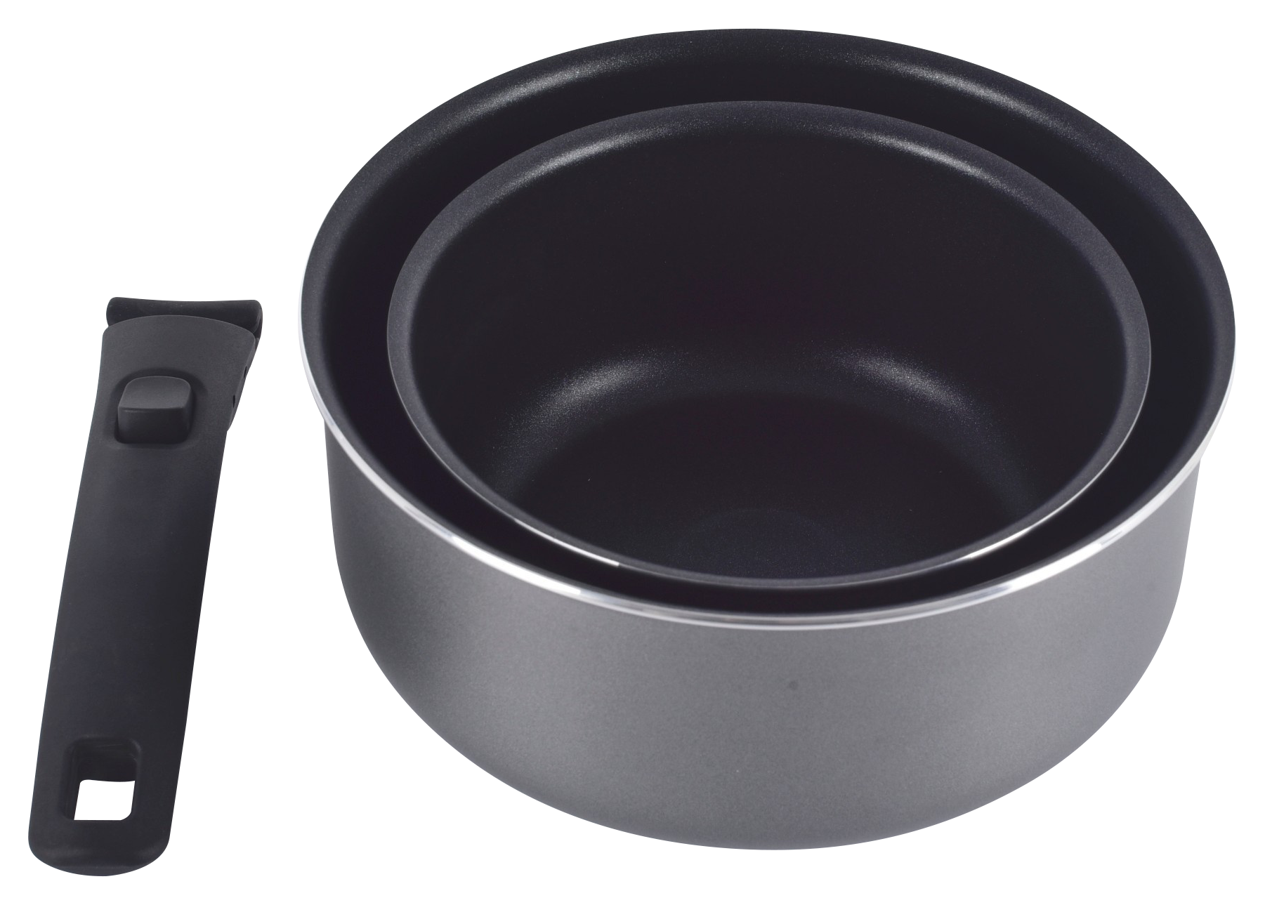 LOT DE 2 CASSEROLES 16 ET 20 CM
AVEC MANCHE AMOVIBLE