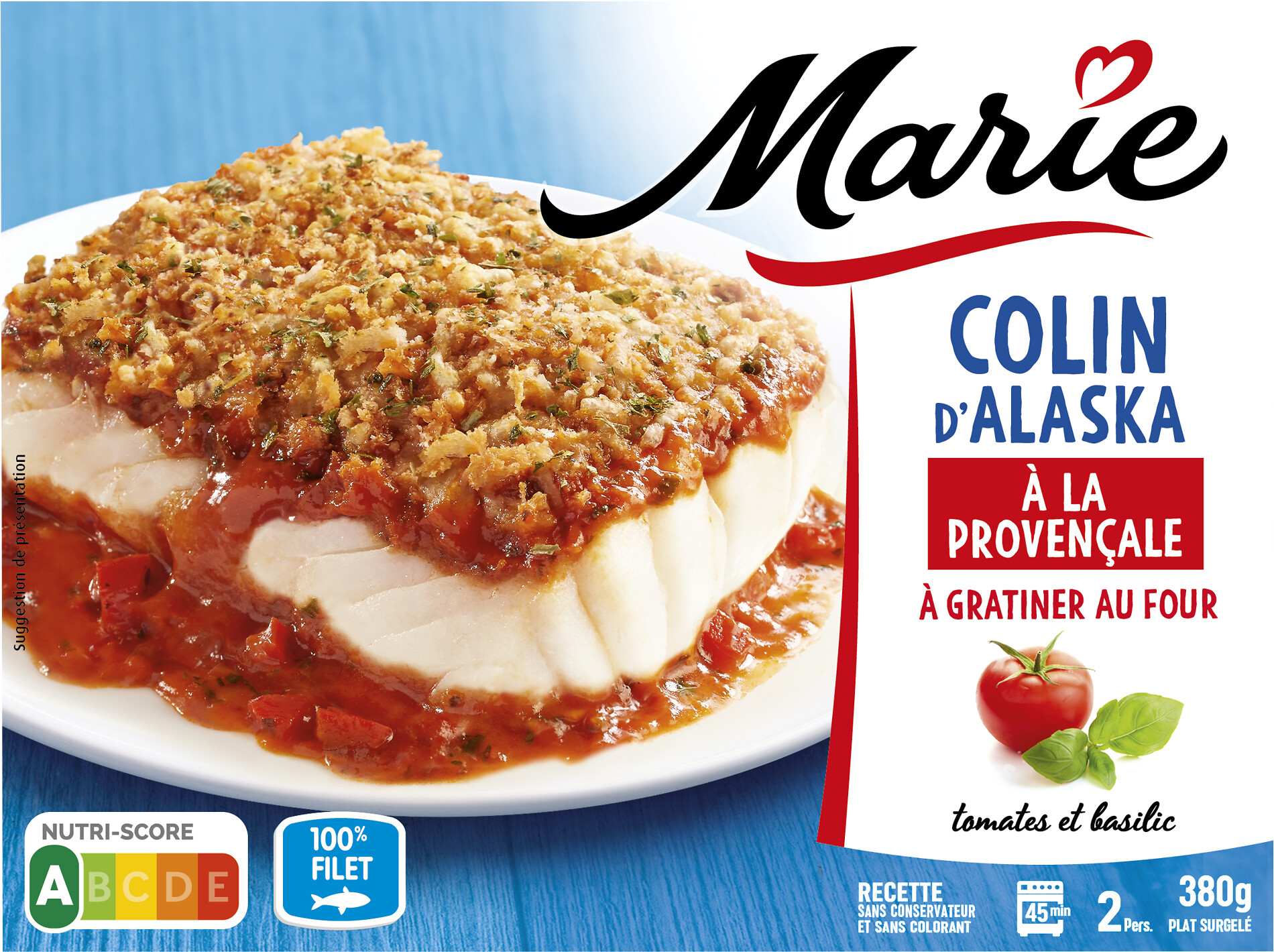 COLIN D'ALASKA À LA PROVENÇALE SURGELÉ