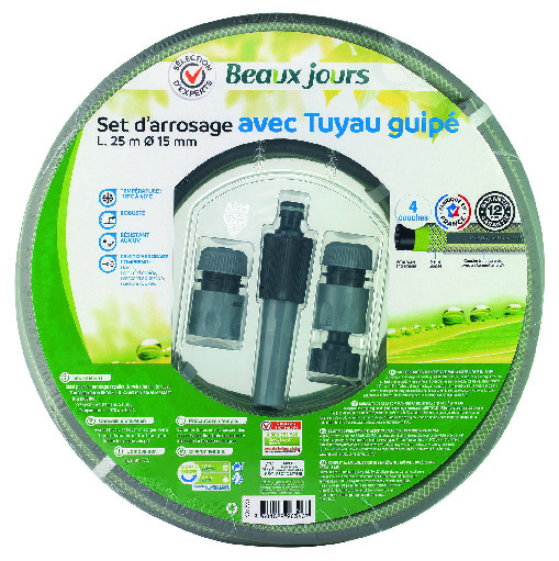 SET D’ARROSAGE AVEC TUYAU Ø 15 MM - L 25 M