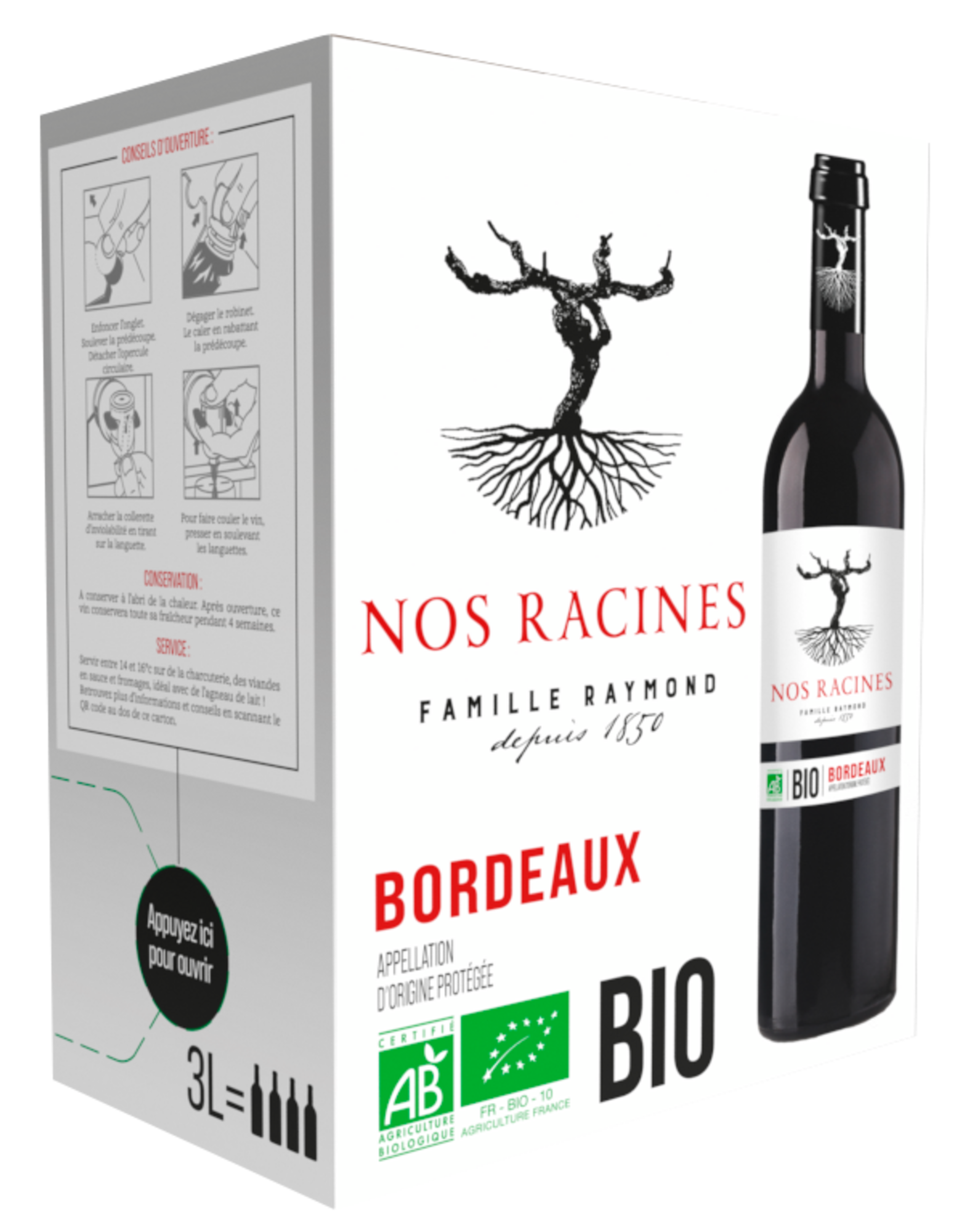 AOP BORDEAUX ROUGE BIO BIB 3L